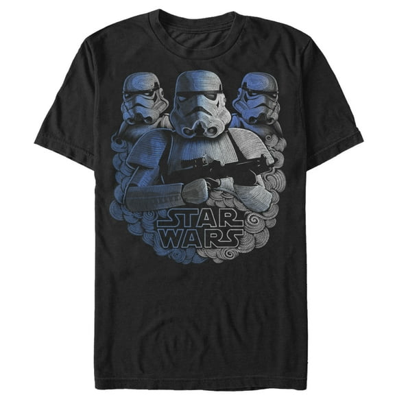 Men's Star Wars Stormtrooper Swirl Graphic Tee Black 2X Large