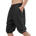 thumbnail image 6 of Kalauyu Men's Medieval Pirate Cotton and Linen Shorts, Viking Retro Design Pants, for Theme Party and Daily, 6 of 6