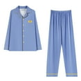 thumbnail image 1 of Ensemble de Pyjama pour Hommes, Poche Imprimée Décontractée pour la Maison, Manches Longues, Ensemble de Pyjama pour Femmes, 1 of 6