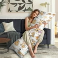 thumbnail image 5 of Dog Lover's Body Pillow Cover - Soft & Breathable, Hidden Zipper, 20"x54", Cute Puppy & Floral Print - Perfect Gift for Pet Lovers, Side Sleepers & Dog Themed Decor, 5 of 7