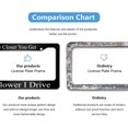 thumbnail image 3 of The Closer You Get The Slower I Drive License Plate Frame Metal  Funny Black Car Cover Tag Holder Frames with 2 Holes and Screws 12 x 6 Inch Decoration for US Vehicles Standard for Women Men, 3 of 11