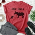thumbnail image 2 of I Don't Give A Rat's T-shirt, Unisex Women's Men's Shirt, Rat Donkey Clever Witty Saying Pun, Heather Red, Small, 2 of 6