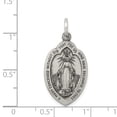 thumbnail image 2 of White Sterling Silver Charm Pendant Themed 28 mm 14, 2 of 2