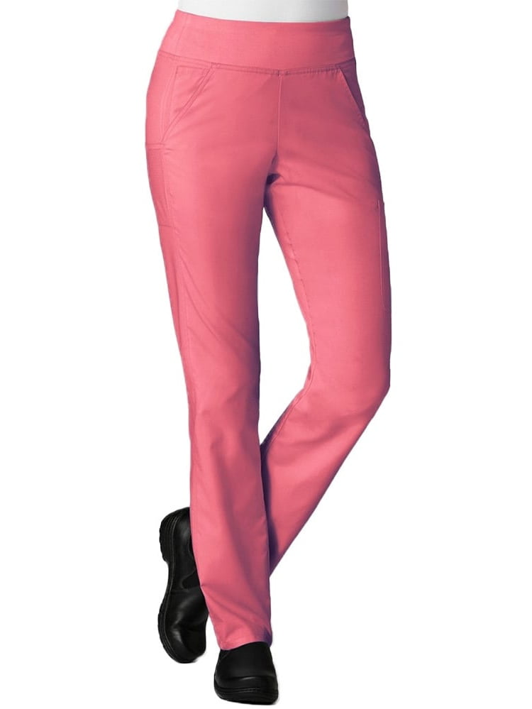 Maevn Womens EON Yoga 7-Pocket Scrub PantStrawberry Pink, X-Small