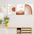 thumbnail image 2 of Boho Nursery Print Set of 3,Sun Rainbow Moon Baby Room Posters,Kids Room Wall Art Decor,Natural Prints,Mid Century Mountain wall Prints Boho Wall Art Bedroom Terracotta Artwork Pictures 12"X16", 2 of 6
