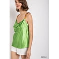 thumbnail image 3 of Cowl neck satin camisole with chain strap, 3 of 5