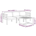 thumbnail image 2 of vidaXL 4 Piece Patio Lounge Set with Cushions Aluminum Anthracite, 2 of 11