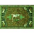 thumbnail image 1 of Ahgly Company Indoor Rectangle Animal Green Traditional Area Rugs, 2' x 5', 1 of 1