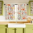 thumbnail image 5 of Kitchen Curtains Over Sink for Bathroom Window Cafe Basement Cortinas para Cocina Farmhouse Camper Rv Short Mini Curtain Flower Floral Summer Elegant Country Rustic Modern Cute - 26×36’’, 5 of 6