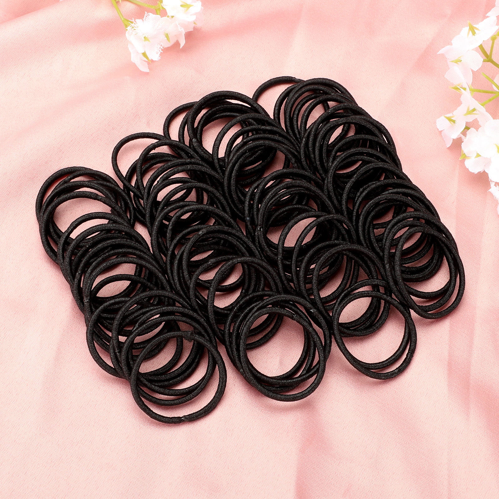 1500 Pcs Mini Rubber Bands Elastic Hair Ties Small Tiny Black Rubber Bands  Dispo