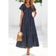 thumbnail image 3 of Vestido PRETTYGARDEN Boho Maxi Floral Cuello en V Manga Corta XL, 3 of 8