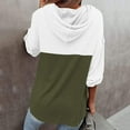 thumbnail image 4 of Womens Sweatshirts Hoodies Long Sleeve Colorblock Tunic Tops With Drawstring, 4 of 6