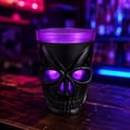 thumbnail image 5 of Gumesh Halloween Light-Up Skull Plastic Cup, Spooky Glowing Drinking Tumbler for Party Decor & Themed Events, 5 of 7