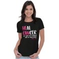 thumbnail image 3 of He Can Heal Cancer Religious BCA Womens Slim Fit Graphic Tee Brisco Brands X, 3 of 5