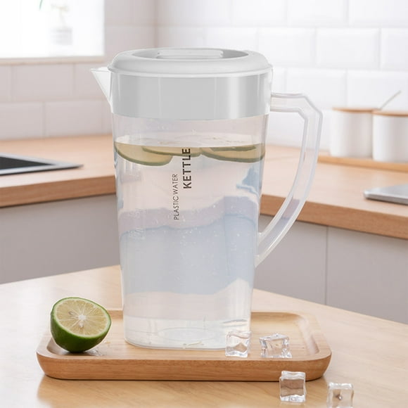 Hervidor de agua fría de 1,3 L con filtro de grifo para refrigerador Dispensador infusor de frutas de gran capacidad con tapa superior con grifo Jarra de limonada de plástico para té helado