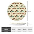 thumbnail image 2 of Balery Dachshund Dog Print Bone China Decorative Plate Ceramic Dinner Plates Art Crafts with Display Stand-8in, 2 of 6