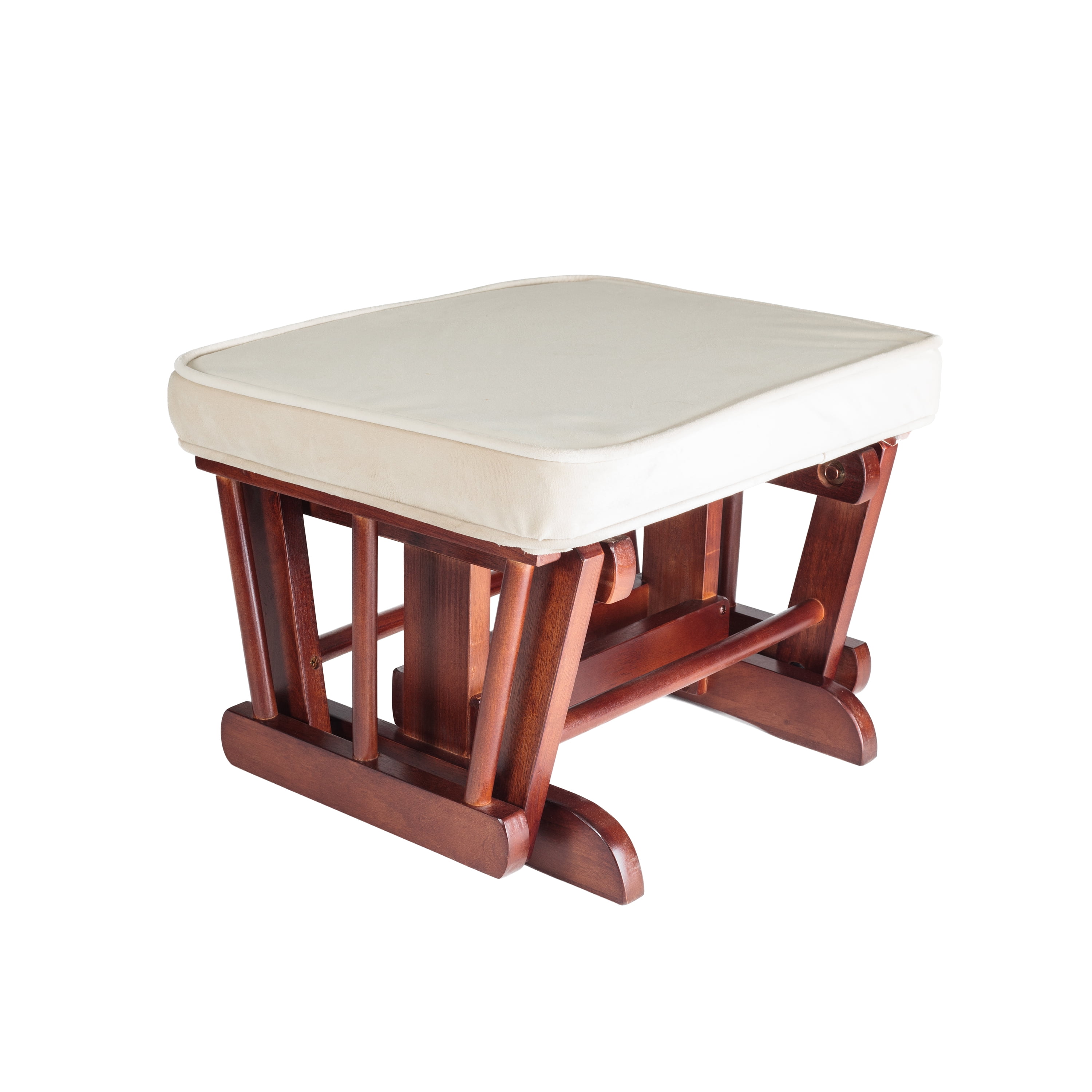 AFG Baby Furniture Sleigh Glider and Ottoman Espresso with Beige Cushions
