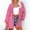 Pink, variant on Babysbule Winter Coats for Women Womens Ladies Solid Turn Down Collar Jacket Pocket Sleeve Coat Outerwear Tops