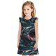thumbnail image 1 of Fotbe Wave Chain Shark Vestido de Dormir para Niñas de 3 a 10 Años, Mangas Cortas, Estilo Princesa, Pijama Camisón con Mangas Voladas-Small, 1 of 6