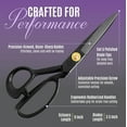 thumbnail image 2 of Professional 9 Inch Sewing Scissors for Fabric Cutting - Ultra Sharp, Heavy Duty Fabric Shears for Smooth, Precise Cuts on All Fabrics and Leather, for Tailors, Dressmakers, Crafters, and Artists, 2 of 7