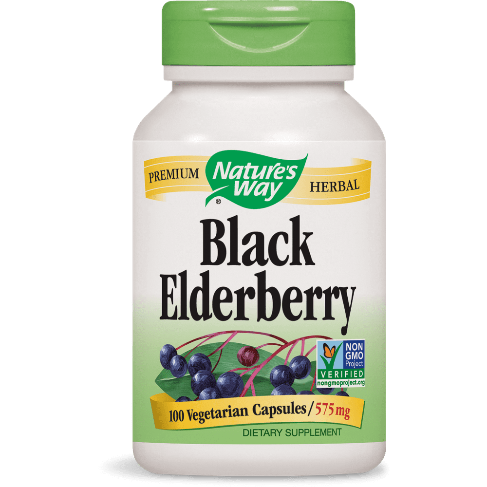 Natures Way Elderberry, Berries & Flowers, 575 mg, Capsules Walmart