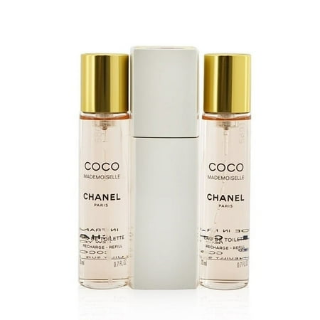 Coco Mademoiselle by Chanel for Women - 3 x 0.7 oz EDT Purse Spray, 2 Refills