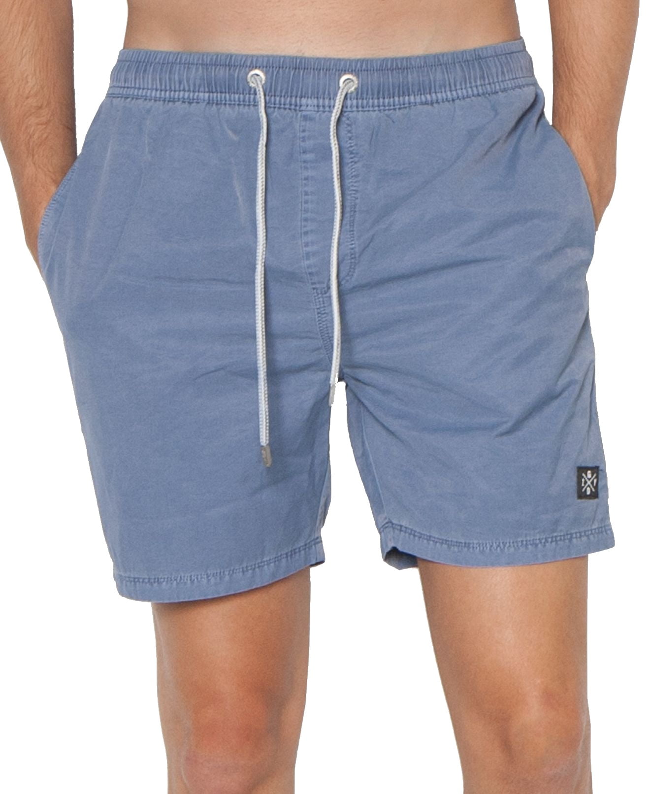 faded blue shorts