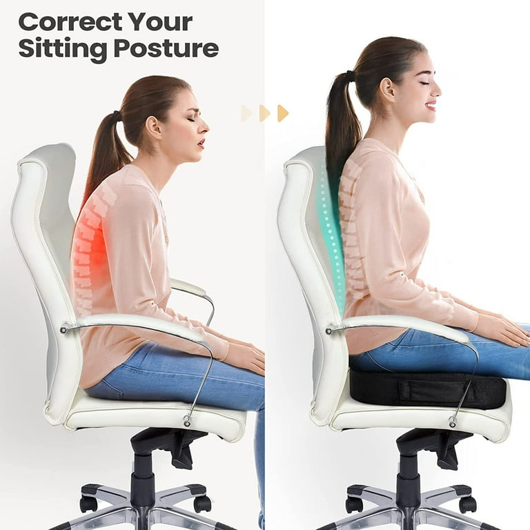 Gel Enhanced Seat Cushion,Office Chair Car Seat Cushion - Sciatica & Back  Pain Relief 