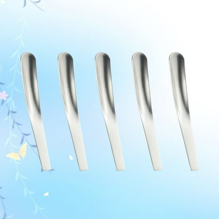 5 Pcs Demitasse Spoons Multi-purpose Slotted Cooking Teaspoon Soup Ladle Silver