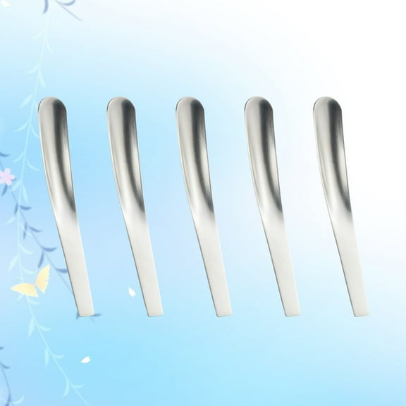 5 Pcs Demitasse Spoons Multi-purpose Slotted Cooking Teaspoon Soup Ladle Silver