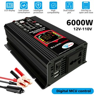 Power Inverter,DFITO 600W Sine Wave Inverter, DC 12V/24V to AC 110V Car  Converter W/AC Outlets Inverter,USB Port,Cigarette Lighter Adapter