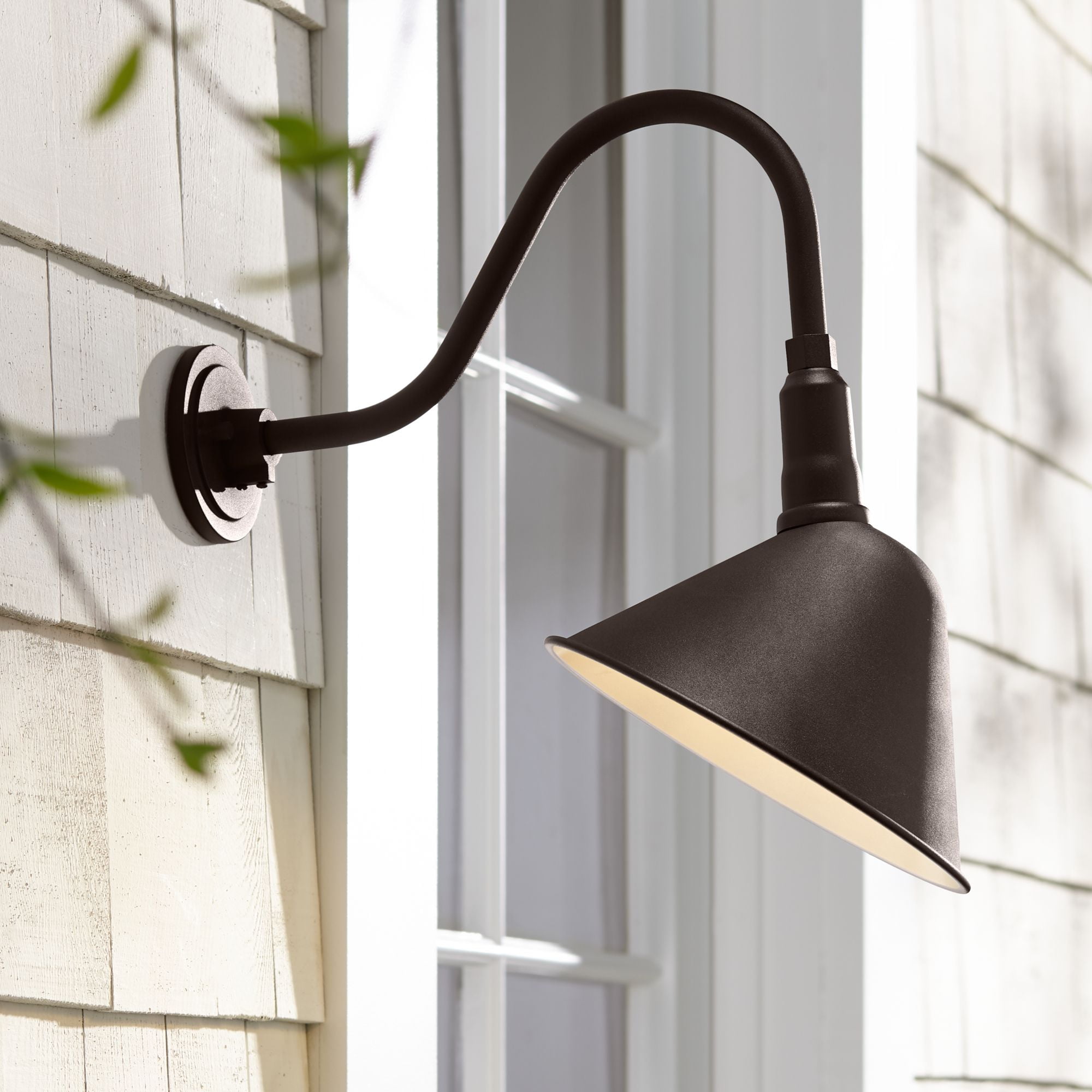 Franklin Iron Works Rustic Farmhouse Outdoor Barn Light Fixture Bronze