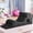 Black, variant on Advwin Convertible Yoga Chaise Lounge Chair, Ergonomic Foam Lounge with Lumbar Pillow, Washable Cover & Side Pocket, Gray