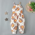 thumbnail image 5 of Odeerbi Toddler Cute Floral One Piece Romper Kids Boys Girls Summer 2025 Fashion Print Suspenders Jumpsuit Yellow, 5 of 9
