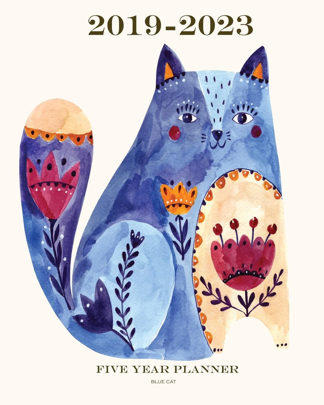2023 Cat Calendar 20192023 Blue Cat Five Year Planner 60 Months Planner and Calendar, Monthly Calendar Planner