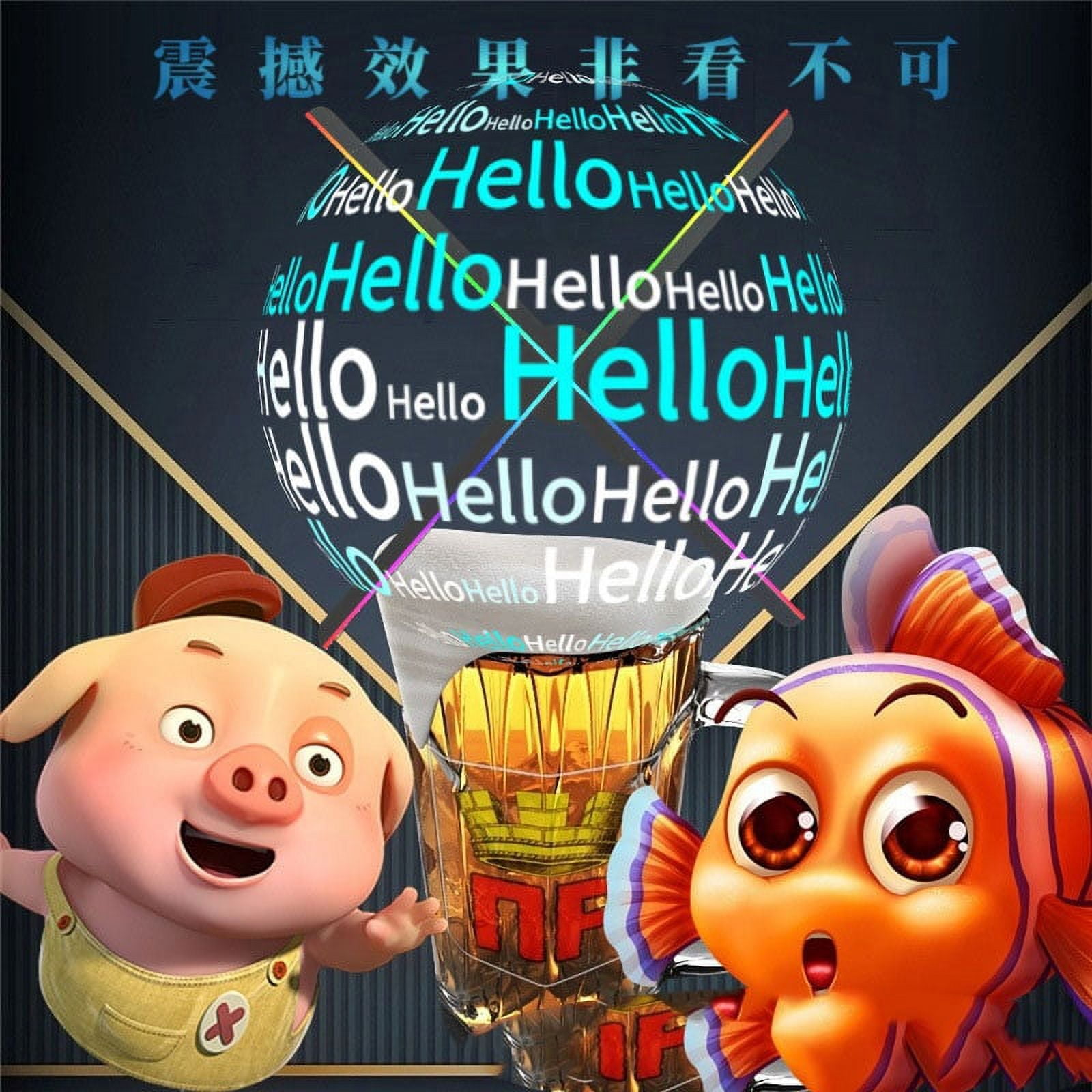 3D Hologram, 3D Holographic Fan Advertising Machine Led Stereo Rotating Suspended Air Imaging Naked Eye No Screen Projection Ideal Advertising Tool