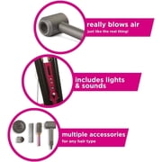 Casdon Toy Dyson Kids Supersonic & Corrale Deluxe 6 Piece Styling Set , Pretend Play