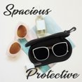 thumbnail image 6 of Aspire Sunglasses Soft Case, Neoprene Zipper Eyeglasses Bag with Carabiner, Ultra-Light Travel Pouch for Women Men - Black, 6 of 7