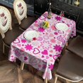 thumbnail image 2 of Pink Breast Cancer Rectangle Tablecloth 60"x120",Waterproof Polyester Rectangle Table Cloth, Wipeable Spillproof Polyester Tablecloth for Dining, Camping, Indoor and Outdoor, 2 of 6