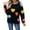 Black, variant on Women’s Fuzzy Knit Sweater Long Sleeve Round Neck Heart Print Warm Valentine's Day Pullover Sweater for Fall Winter