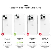 UAG iPhone 15 Plus Case 6.7 Pathfinder Clear Ice/Silver Built-in Magnet Compatible with MagSafe Charging Rugged Transparent Dropproof Protective Cover by URBAN ARMOR GEAR