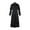 Black, variant on Priest Costume With Cross Necklace Unisex Men Women Solid Long Father Vicar Fancy Dress Outwear Medieval Priest Costumes Party Props