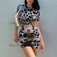 thumbnail image 4 of Conjunto de vestido ajustado de manga corta para mujer, trajes a la moda, vestidos elegantes para mujer, novedad de 2024, 4 of 5