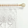 Lush Decor Boho Macrame Textured Cotton Valance/Kitchen Curtain/Wall