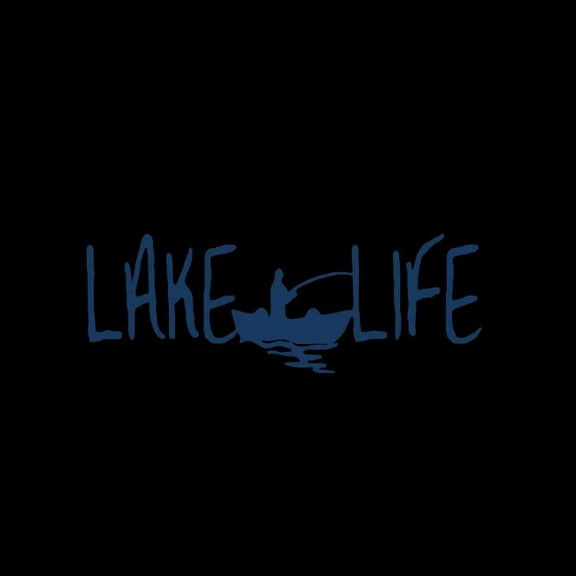 Lake Life Fishing Activity Vinyl Decal Sticker UV & Waterproof Bumper Window Laptop Automotive Water Bottle Gift accessories – NAVY 7"