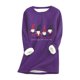 thumbnail image 2 of Pntutb Mujeres Sudadera de lana gruesa Estampado de Navidad Terciopelo Cálido O-cuello Ropa interior top Pntutb Pntutb-2773, 2 of 3