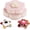 2 Tier - Pink, variant on Rotatable Serving Tray and Platters, Divided Snack Serving Tray with Lid, Creative Flower Type Fruit Tray, Dried Fruit Food Storage Organizer, Double Deck Petal Shaped Platter Candy Box