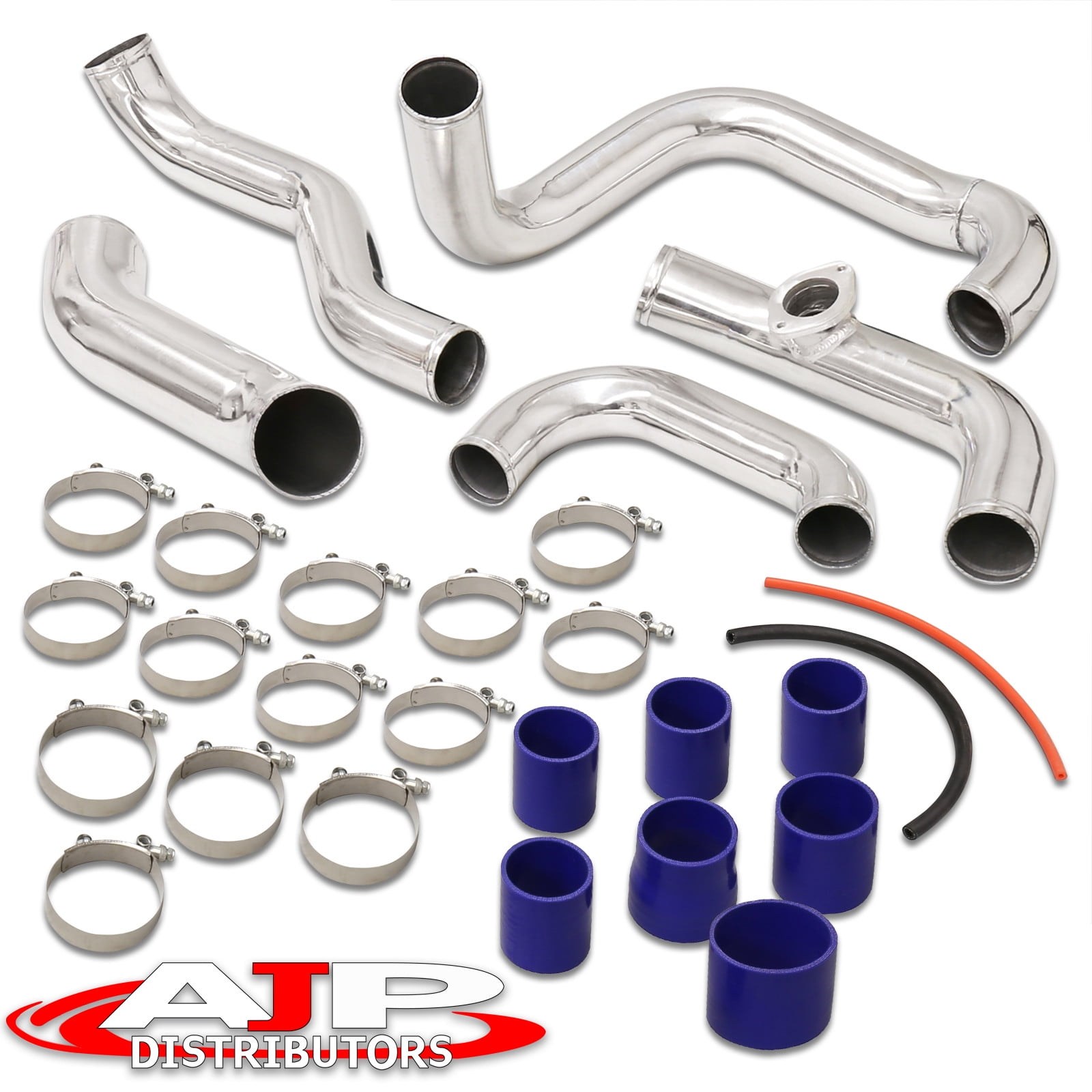 AJP Distributors Bolt On Aluminum Turbo Intercooler Piping Kit Silicone