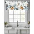 thumbnail image 4 of Curtain Valance for Windows,Thanksgiving Pumpkin Fall Colorful Eucalyptus Leaves Kitchen Valances Rod Pocket Short Curtains,Farm Harvest Window Treatment Panel for Bedroom Bathroom 54"x18", 4 of 9