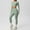 Green, variant on Womens Two Piece Workout Sets Slim Fit Short Sleeve Shirt High Waist Leggings Yoga Outfits Matching Gym Set